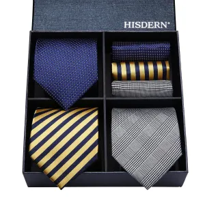 3PCS Tie & Pocket Square Set - T3-11
