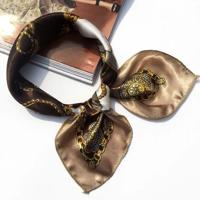 50*50 Multifunction Silk Scarf women