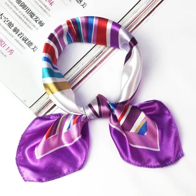 50*50 Multifunction Silk Scarf women