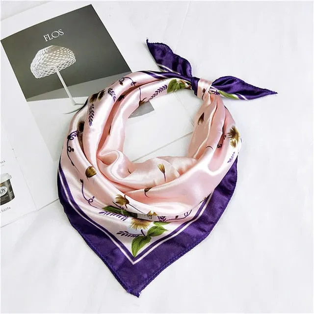 50*50 Multifunction Silk Scarf women