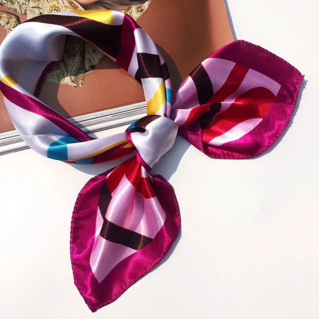50*50 Multifunction Silk Scarf women