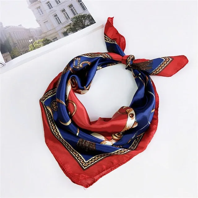 50*50 Multifunction Silk Scarf women
