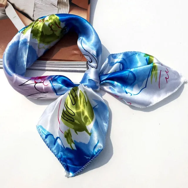 50*50 Multifunction Silk Scarf women