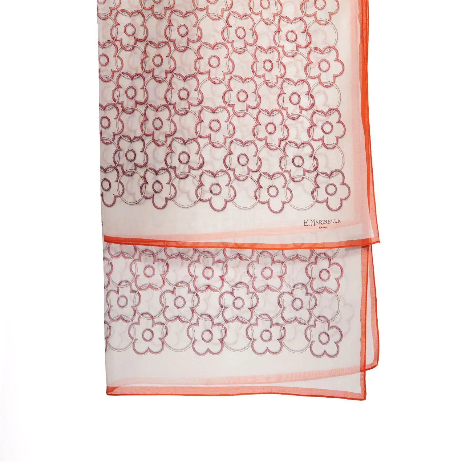 ARANCIONE TUBULAR SCARF IN COTTON VOILE AND SILK