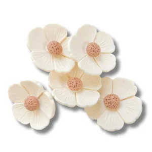 Beige Flower Button Collection