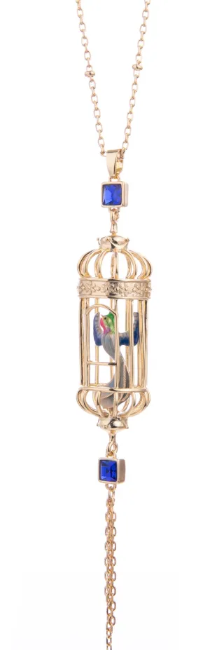 BIRD CAGE PENDANT NECKLACE
