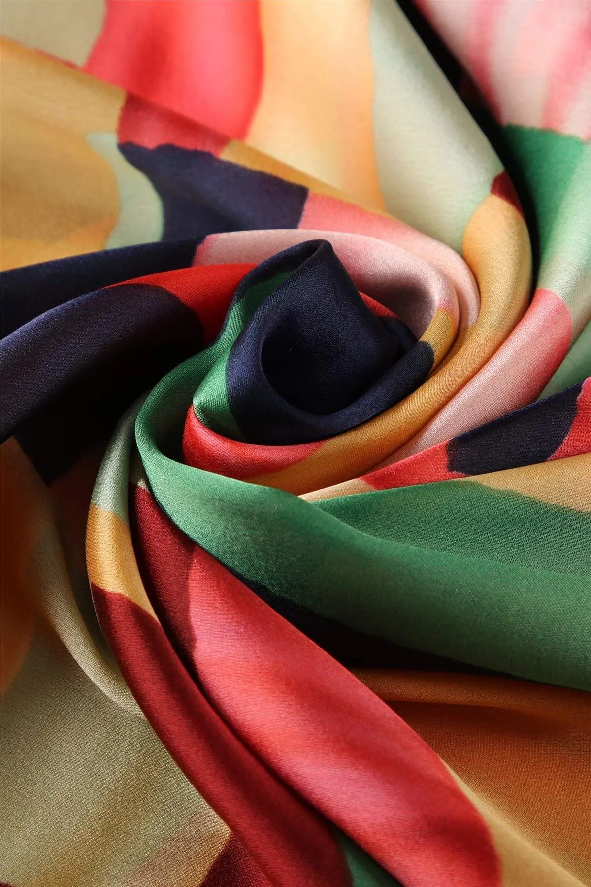 Block Colour Patchwork Silk Scarf various colours