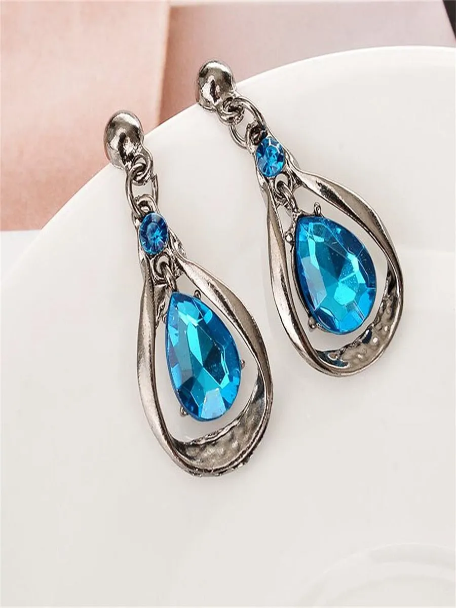 Blue Water Wave Necklace Set