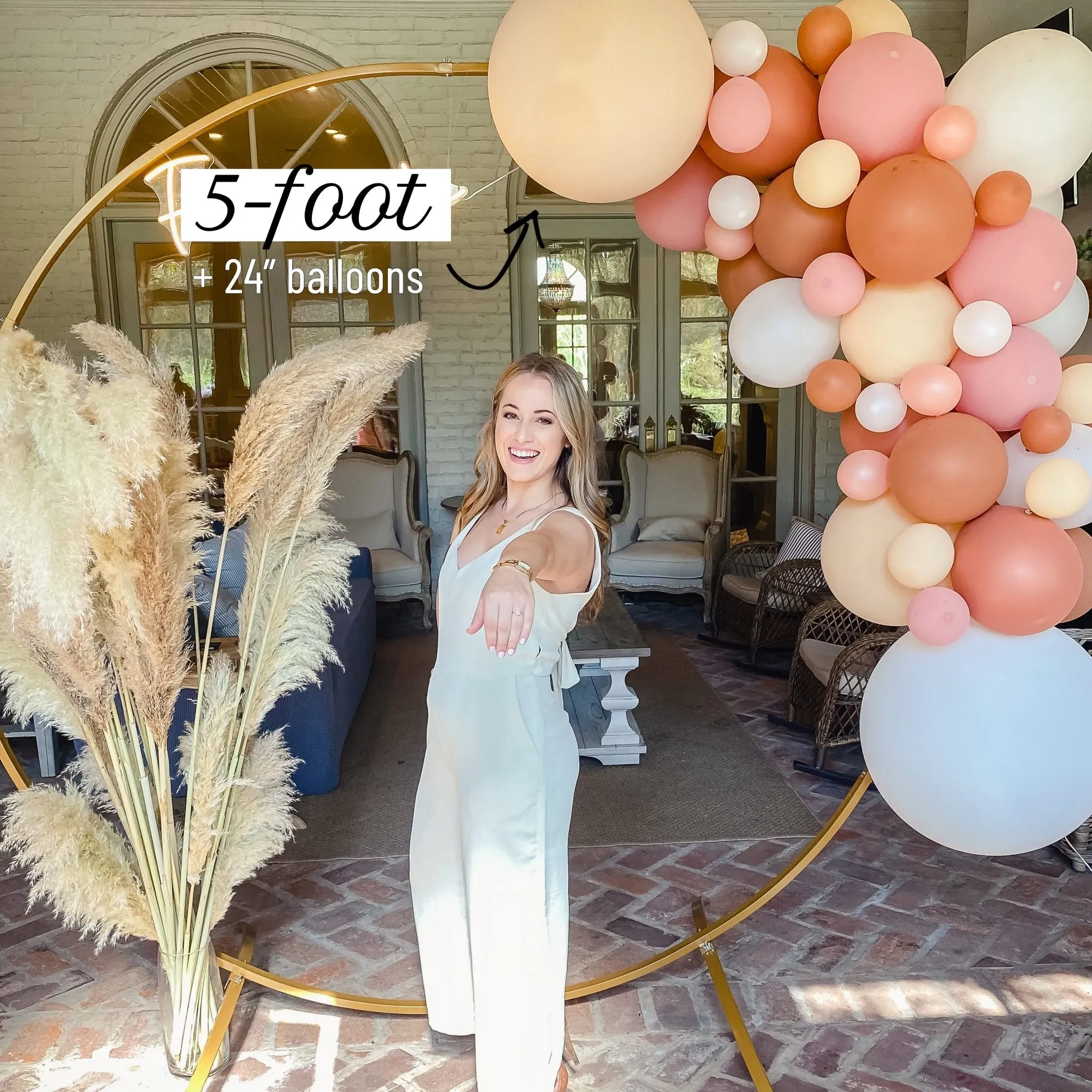 Boho Rainbow Balloon Arch Kit - Dusty Rose Balloon Garland Kit