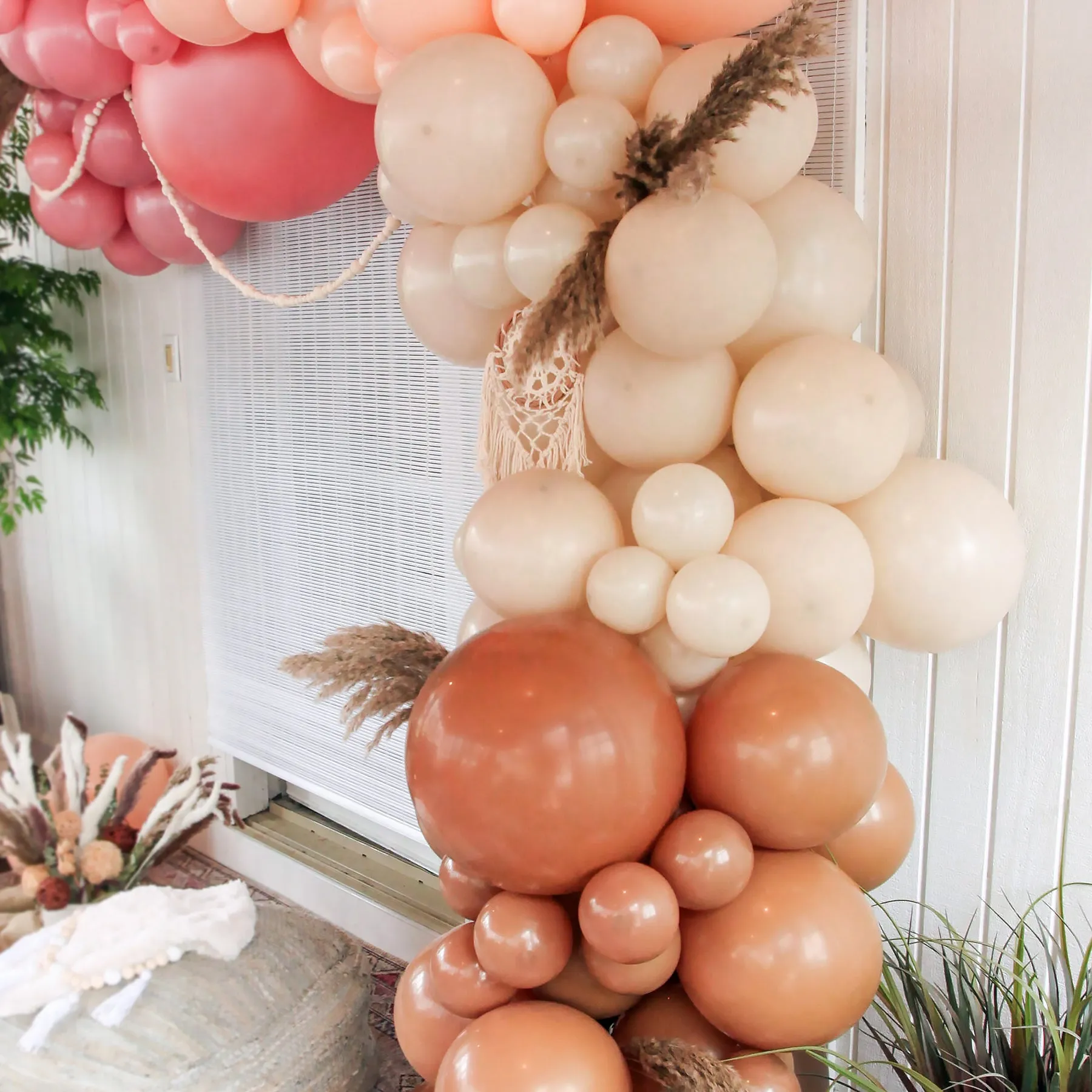 Boho Rainbow Balloon Arch Kit - Dusty Rose Balloon Garland Kit