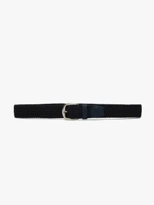 Braided Elastic Belt - Navy Blue