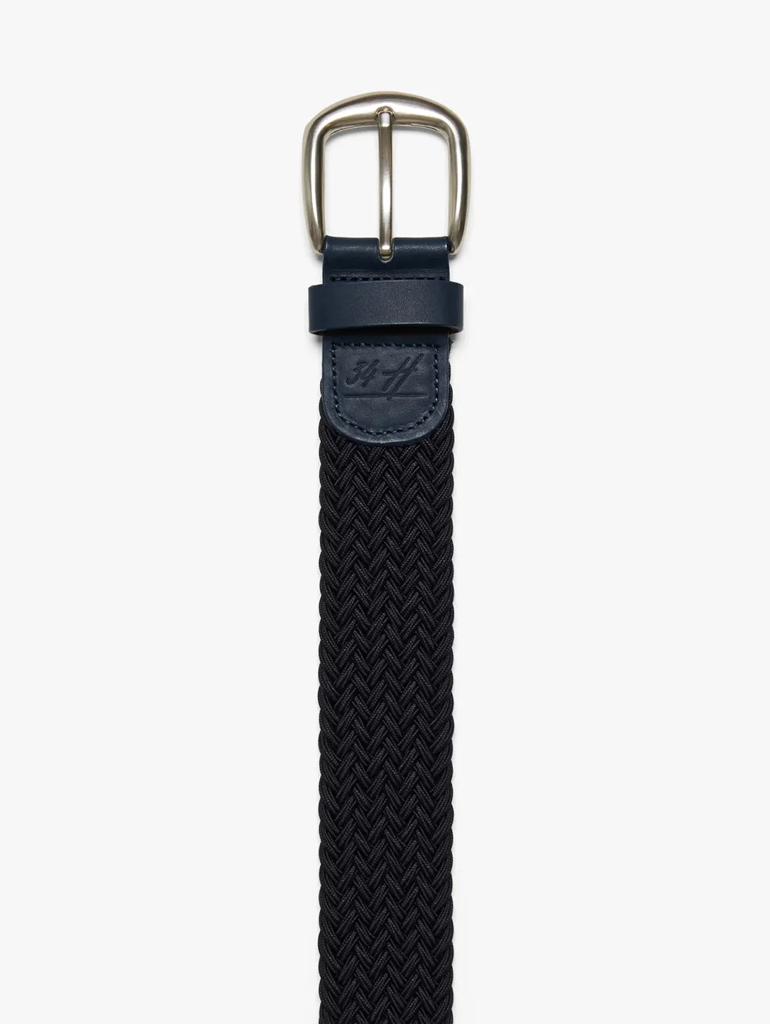 Braided Elastic Belt - Navy Blue