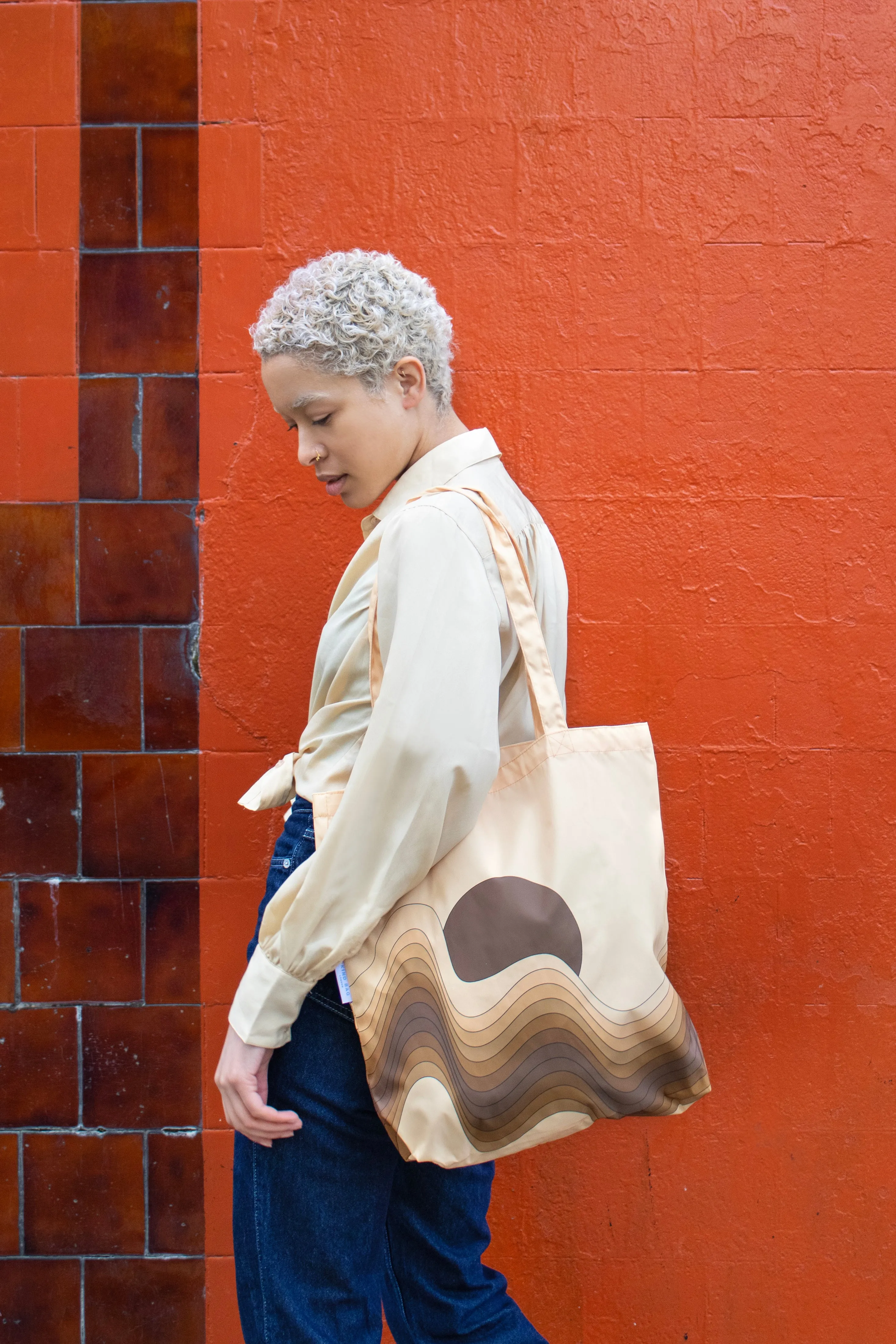 Caramel Waves | Recycled Tote