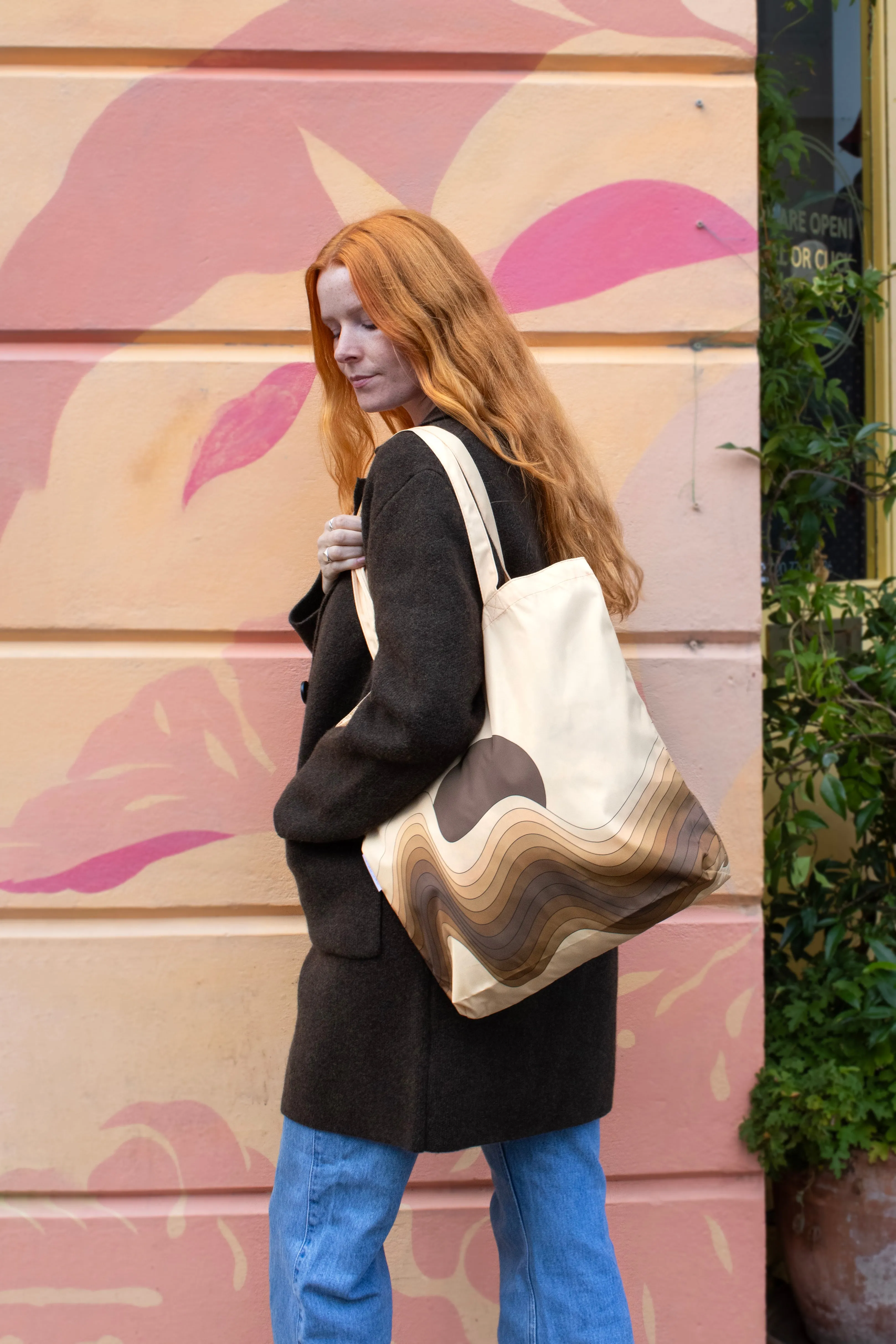 Caramel Waves | Recycled Tote
