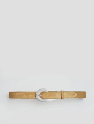 CAVALIERE MODERN WESTERN BELT IN TOBACCO SUEDE