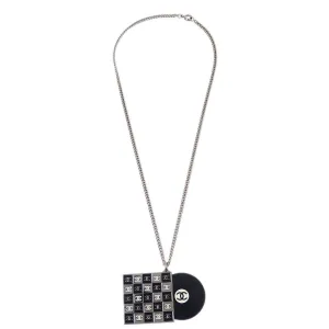 Chanel Record Silver Chain Pendant