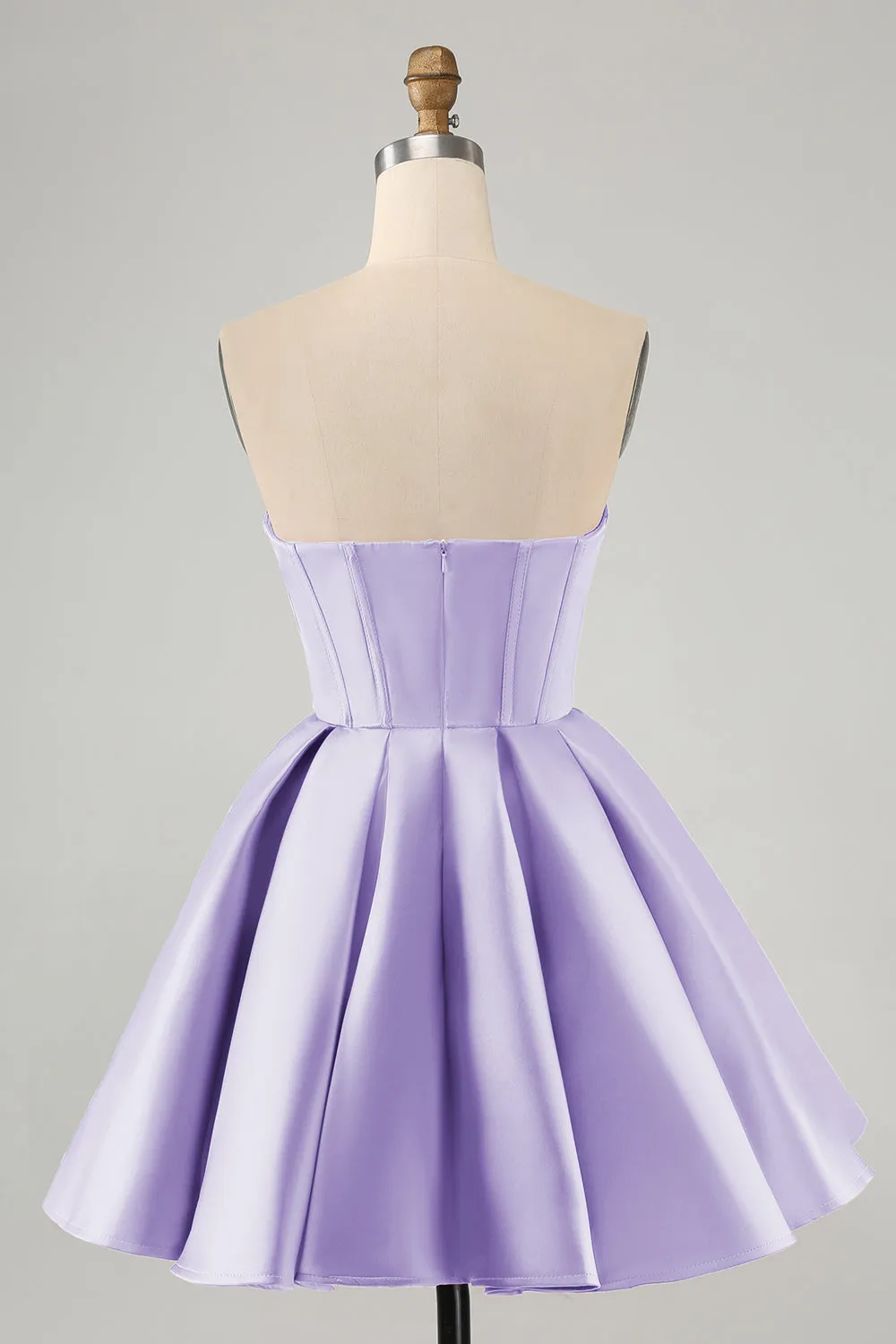 Cute Fuchsia A Line Sweetheart Corset Mini Dress with Beading