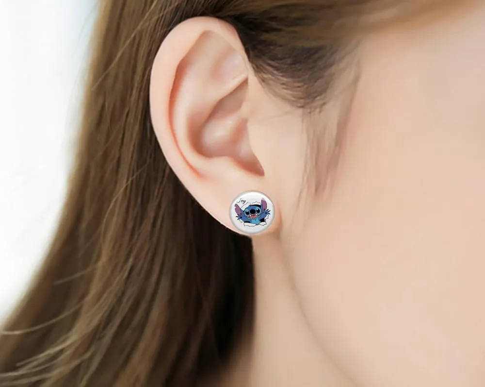Cute Stud Earrings with Unique Theme Box for Daughter Sister Gift