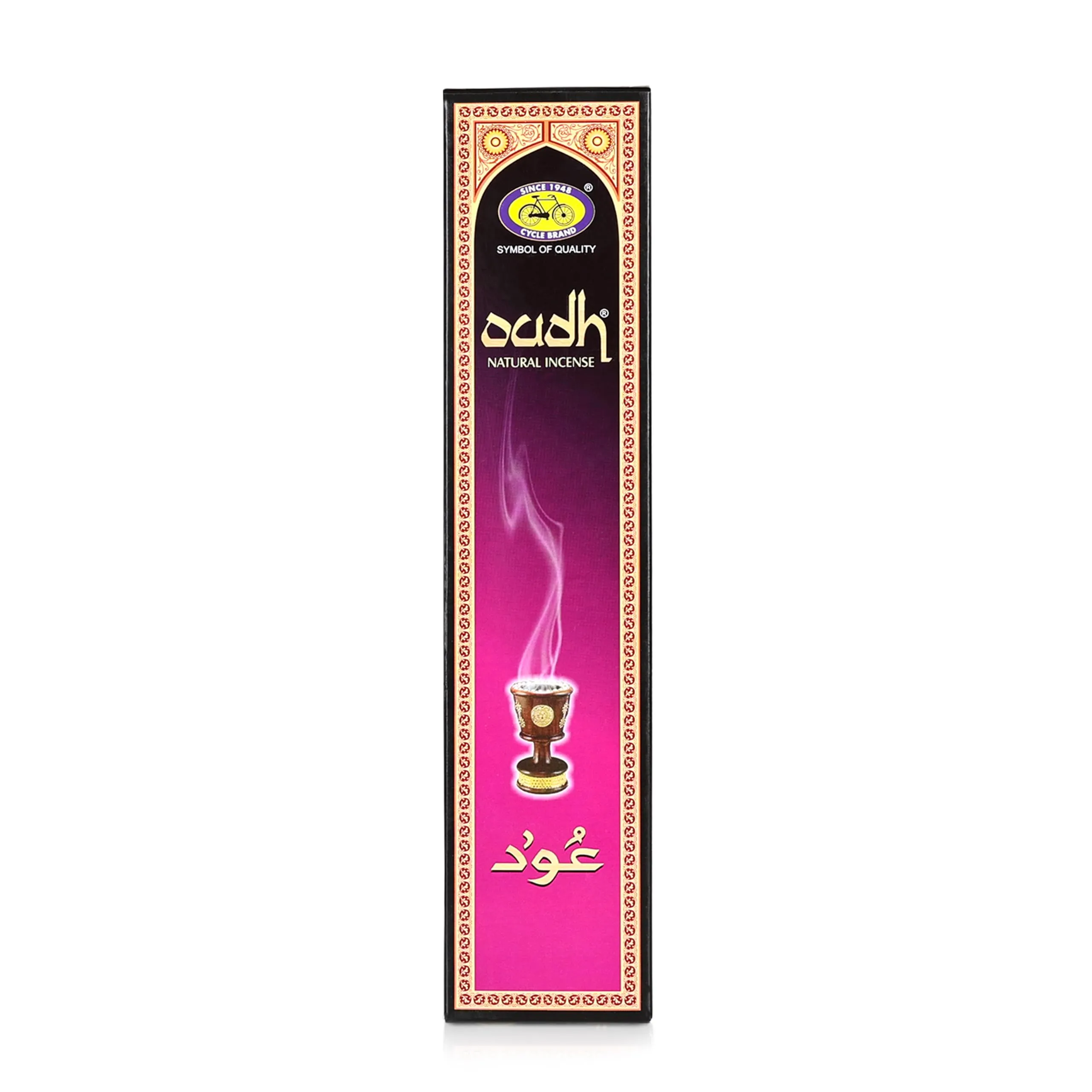 Cycle Pure Oudh Natural Incense Sticks, Long Lasting Masala Bathi for a Special and Divine Prayer Experience - Pack of 6 (14 sticks per Pack)