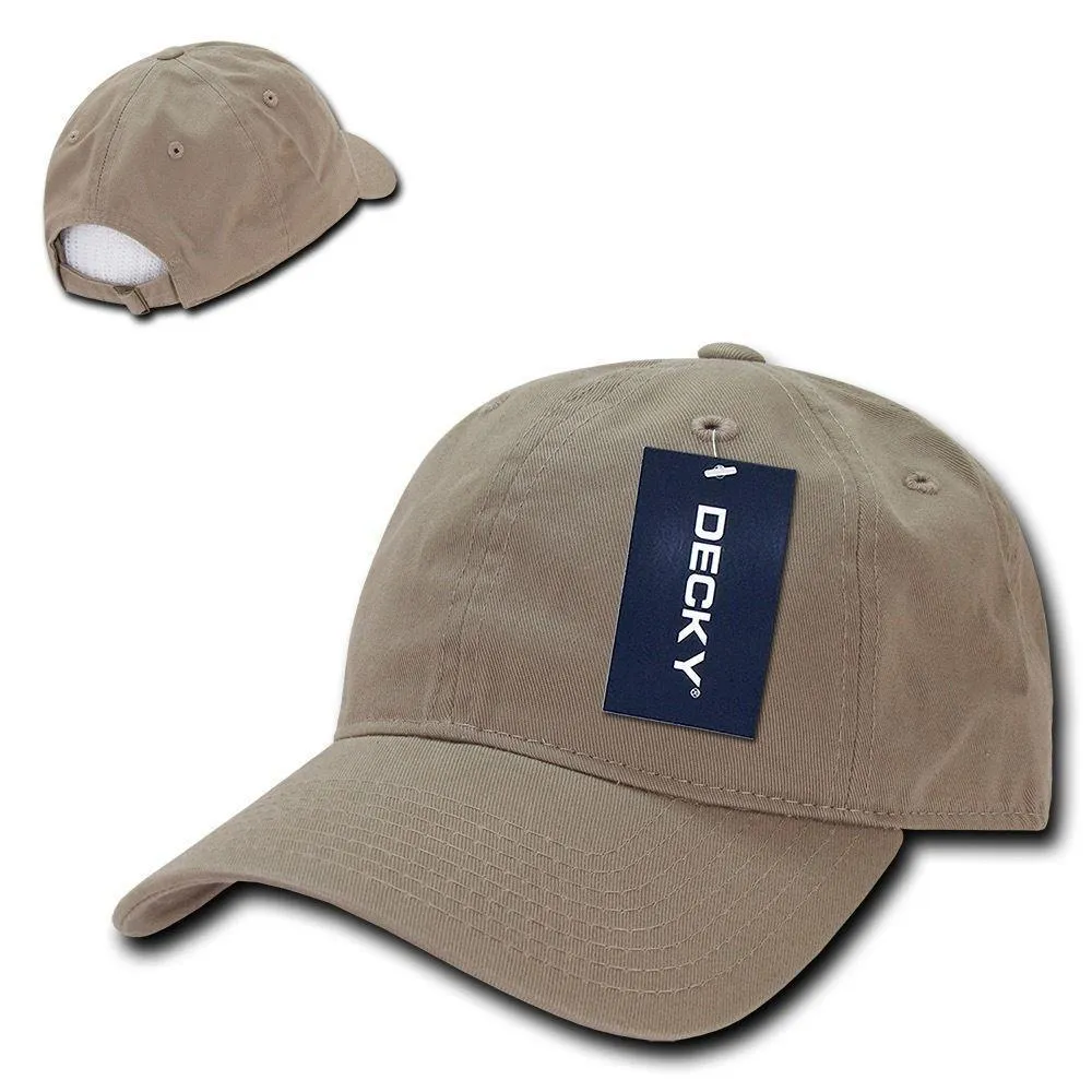 Decky Relaxed Soft Low Crown Dad Washed Cotton Polo Vintage 6 Panel Caps Hats