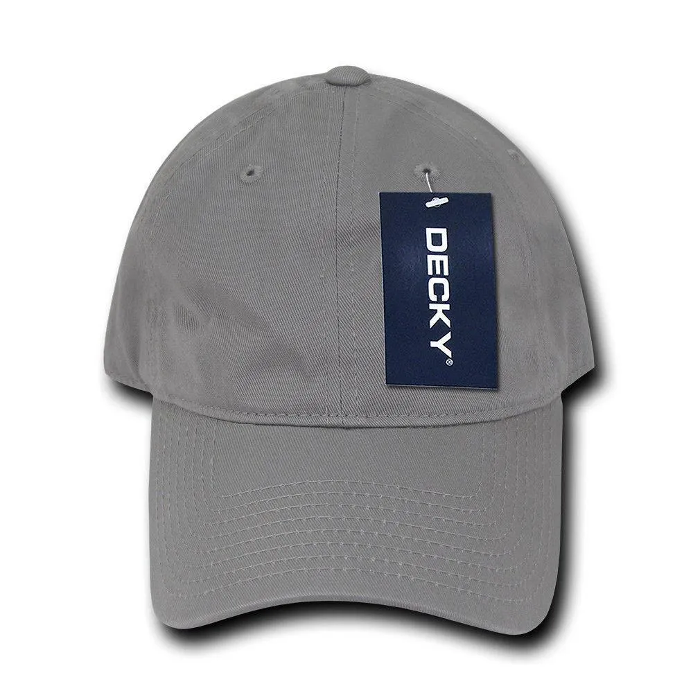 Decky Relaxed Soft Low Crown Dad Washed Cotton Polo Vintage 6 Panel Caps Hats