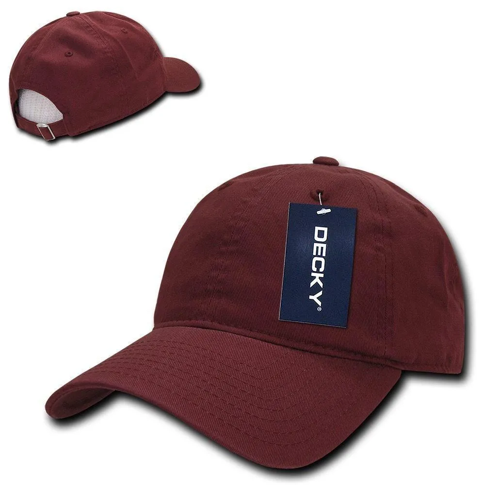 Decky Relaxed Soft Low Crown Dad Washed Cotton Polo Vintage 6 Panel Caps Hats