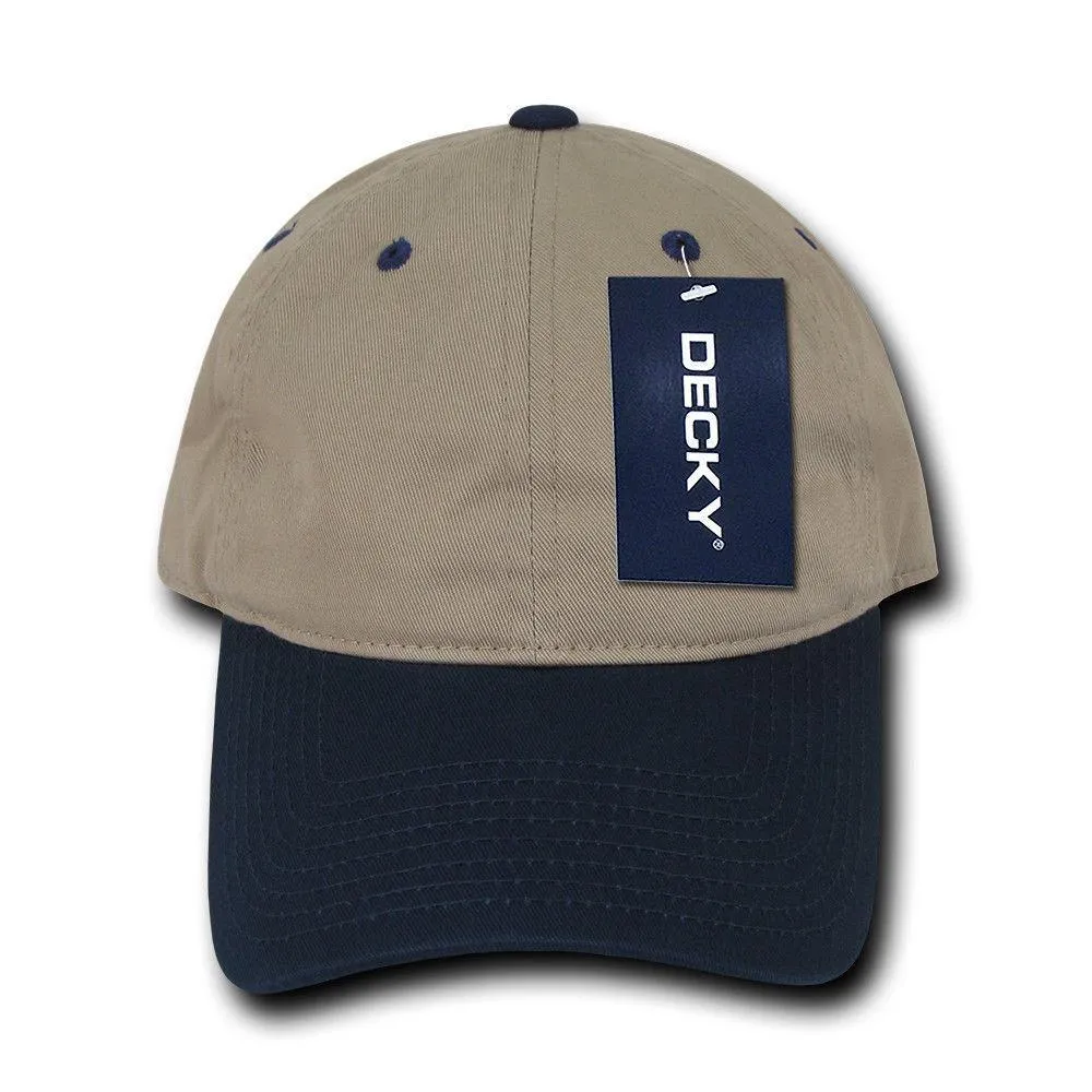 Decky Relaxed Soft Low Crown Dad Washed Cotton Polo Vintage 6 Panel Caps Hats