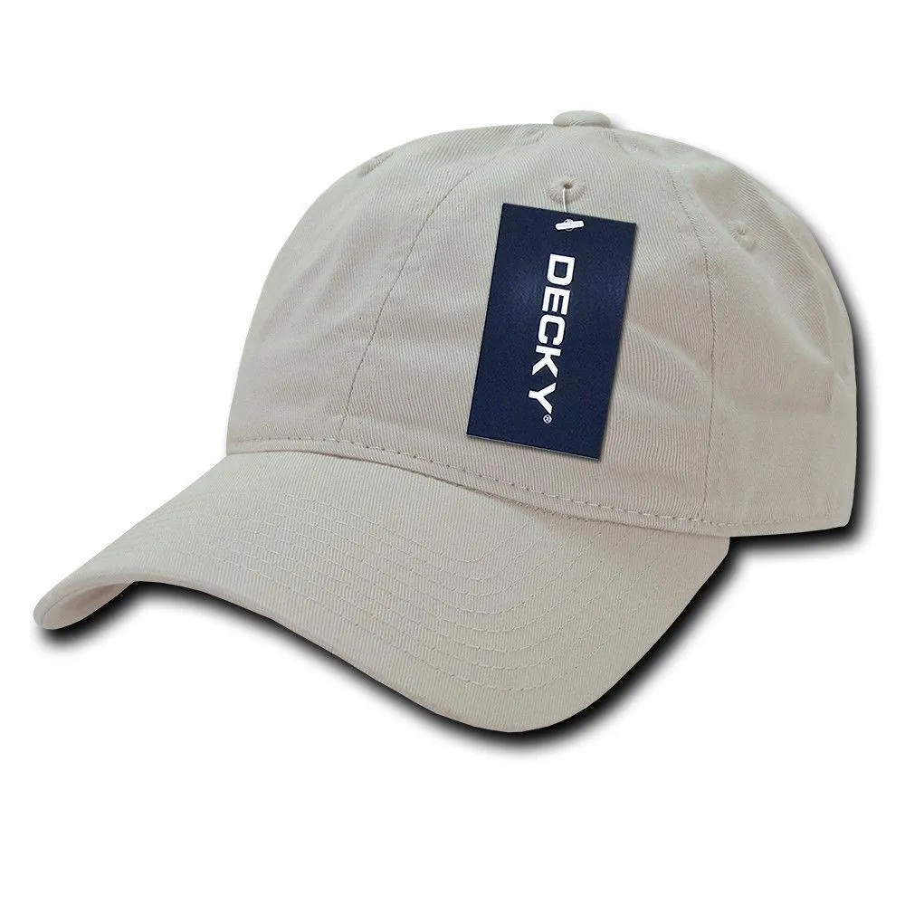Decky Relaxed Soft Low Crown Dad Washed Cotton Polo Vintage 6 Panel Caps Hats