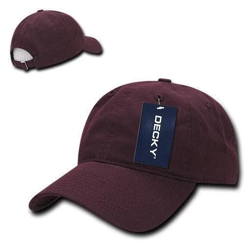 Decky Relaxed Soft Low Crown Dad Washed Cotton Polo Vintage 6 Panel Caps Hats