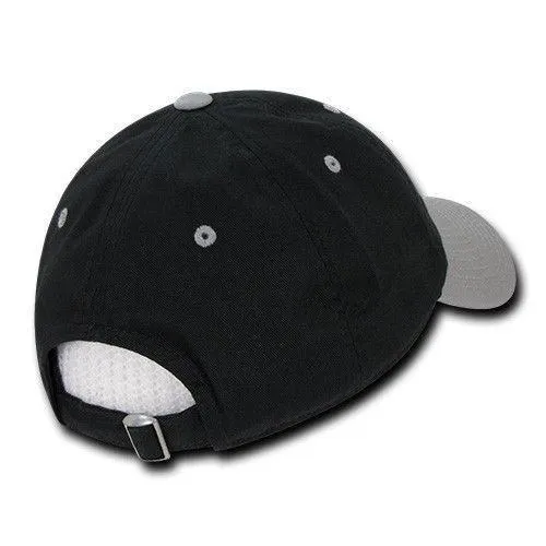 Decky Relaxed Soft Low Crown Dad Washed Cotton Polo Vintage 6 Panel Caps Hats