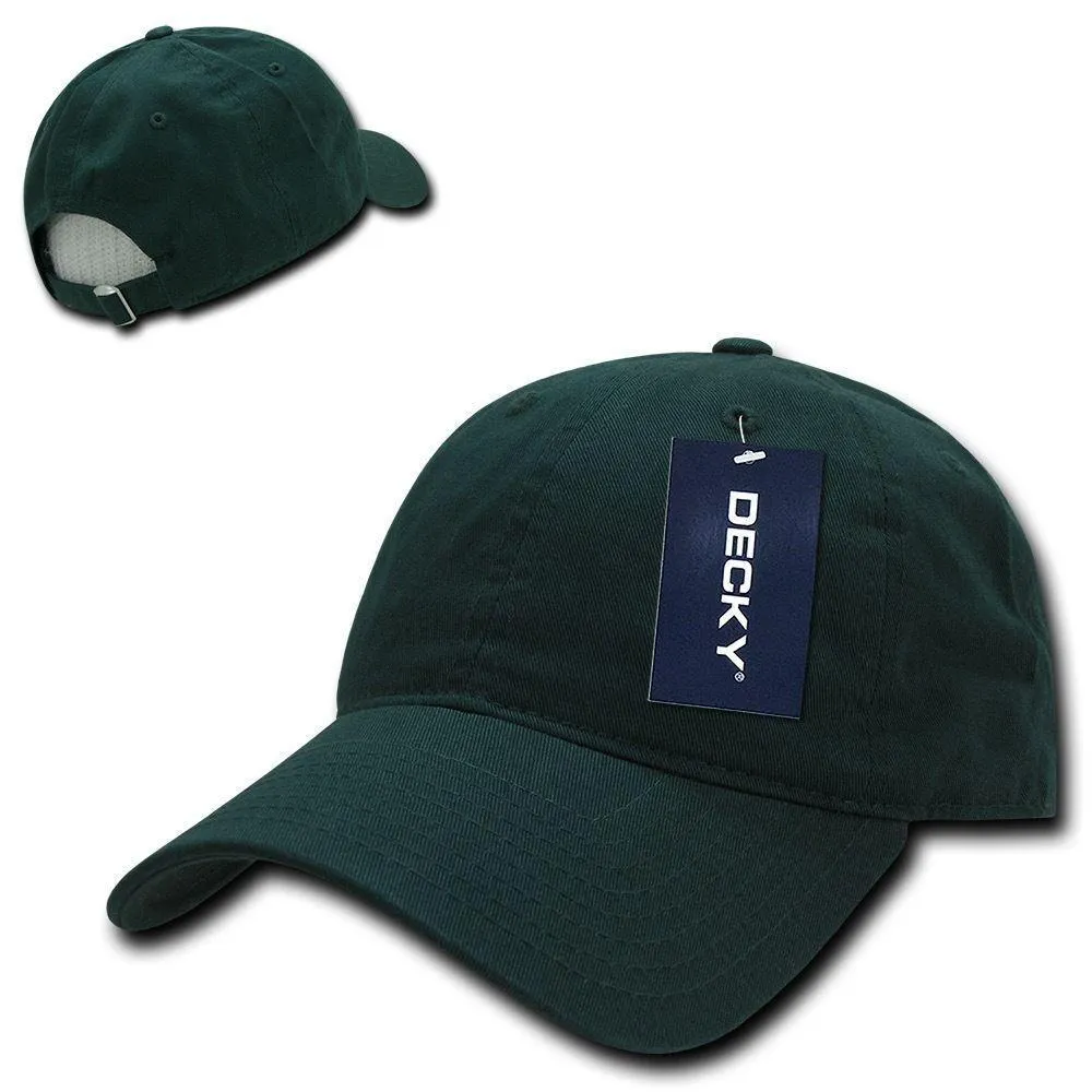 Decky Relaxed Soft Low Crown Dad Washed Cotton Polo Vintage 6 Panel Caps Hats