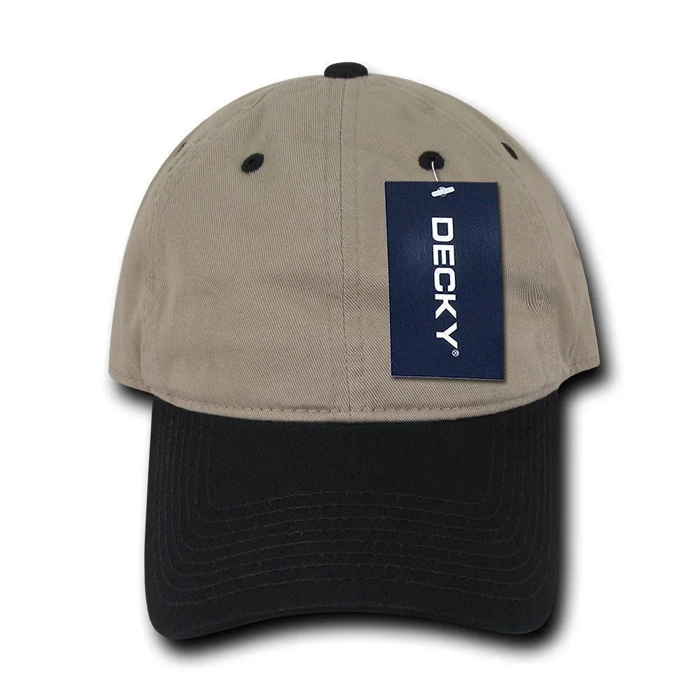 Decky Relaxed Soft Low Crown Dad Washed Cotton Polo Vintage 6 Panel Caps Hats
