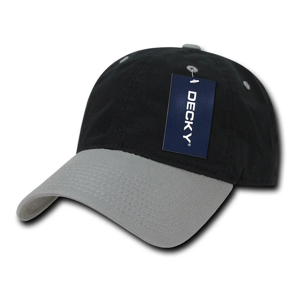 Decky Relaxed Soft Low Crown Dad Washed Cotton Polo Vintage 6 Panel Caps Hats