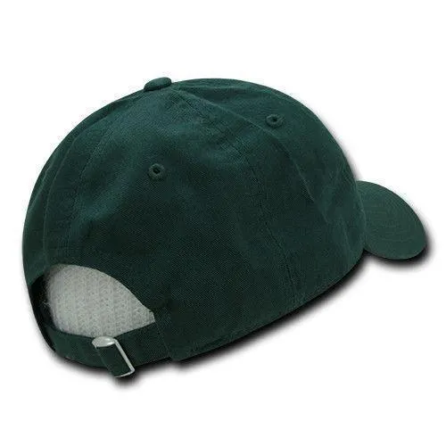 Decky Relaxed Soft Low Crown Dad Washed Cotton Polo Vintage 6 Panel Caps Hats