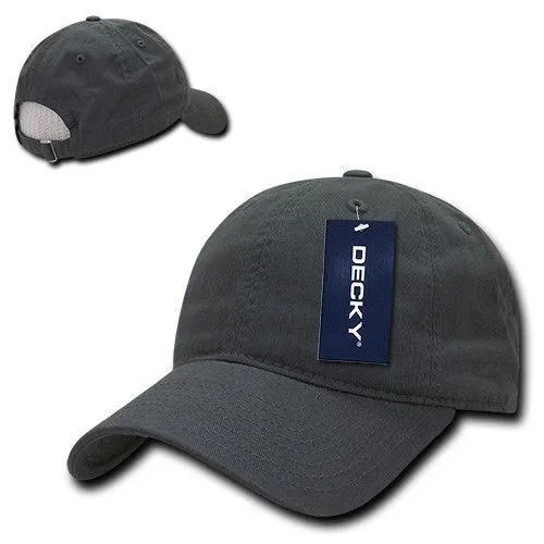 Decky Relaxed Soft Low Crown Dad Washed Cotton Polo Vintage 6 Panel Caps Hats