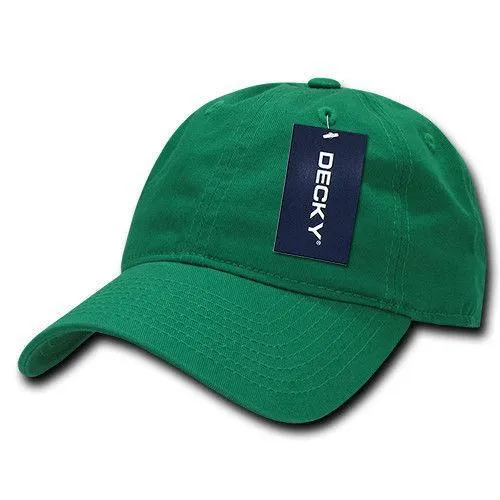 Decky Relaxed Soft Low Crown Dad Washed Cotton Polo Vintage 6 Panel Caps Hats