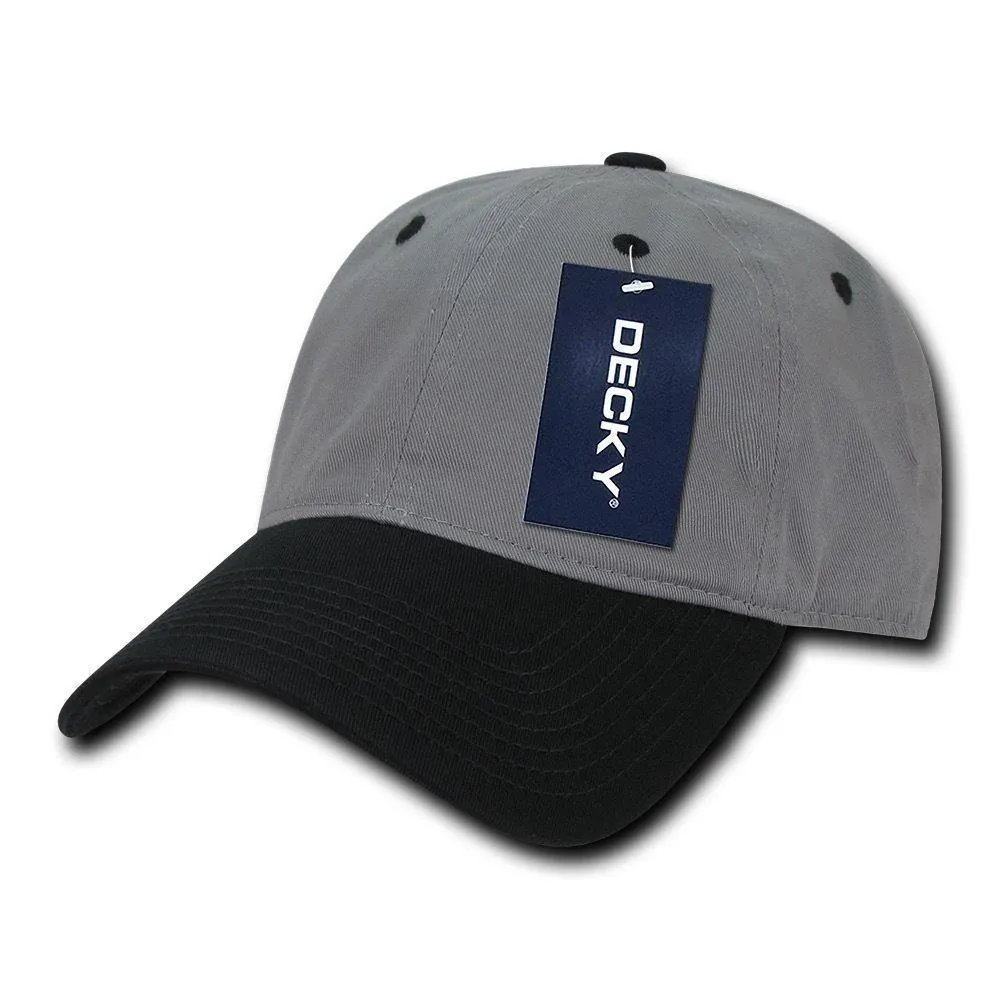 Decky Relaxed Soft Low Crown Dad Washed Cotton Polo Vintage 6 Panel Caps Hats