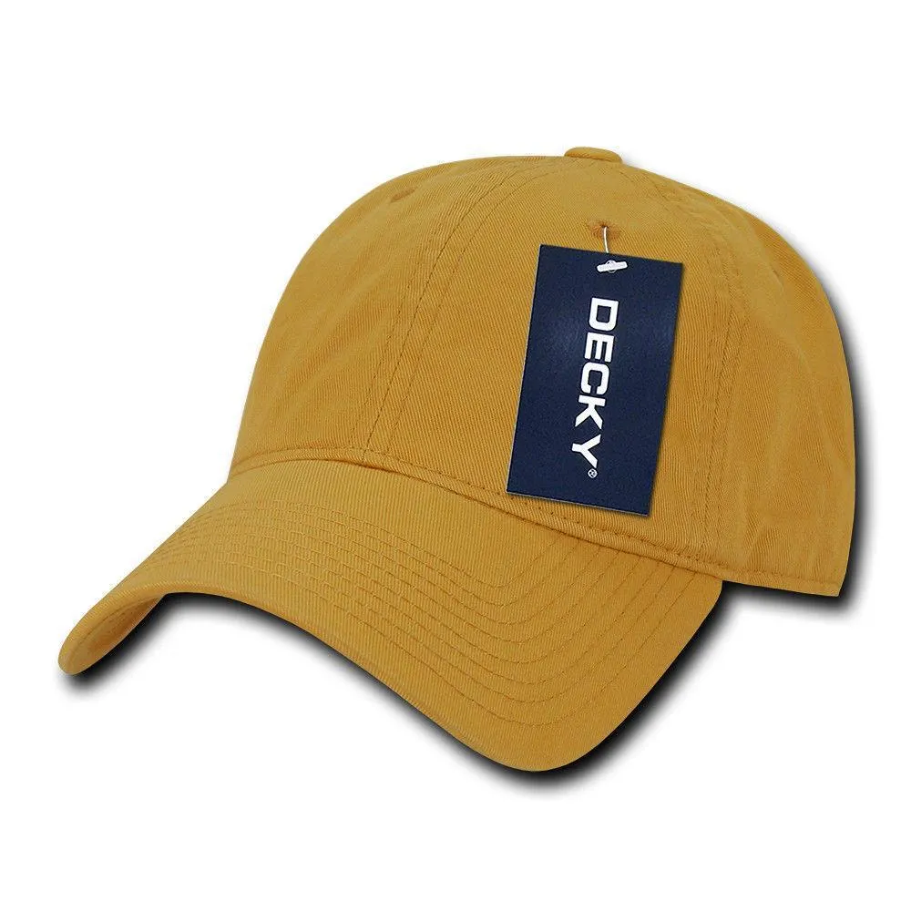 Decky Relaxed Soft Low Crown Dad Washed Cotton Polo Vintage 6 Panel Caps Hats