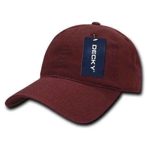 Decky Relaxed Soft Low Crown Dad Washed Cotton Polo Vintage 6 Panel Caps Hats