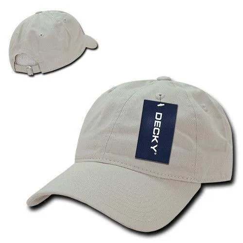 Decky Relaxed Soft Low Crown Dad Washed Cotton Polo Vintage 6 Panel Caps Hats