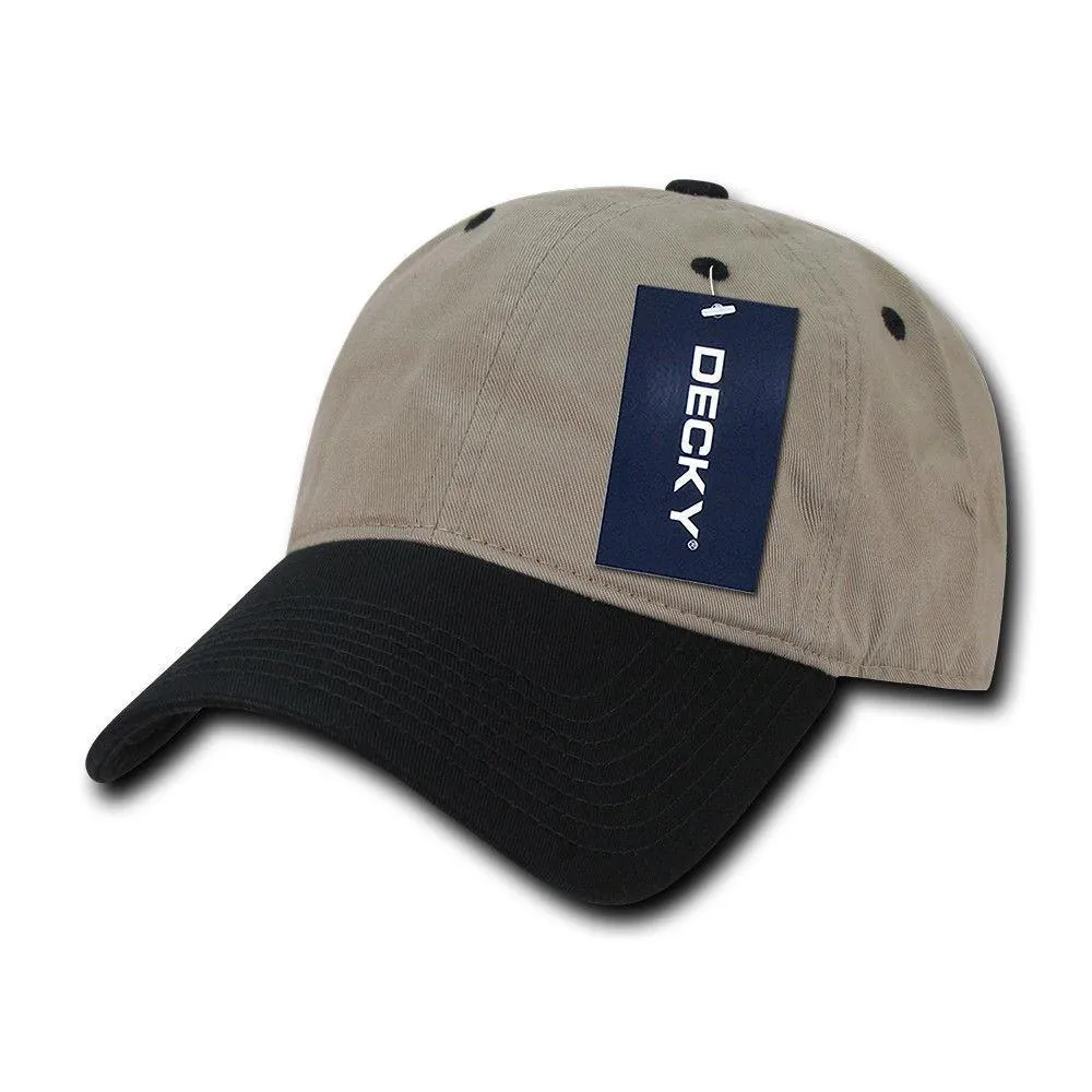 Decky Relaxed Soft Low Crown Dad Washed Cotton Polo Vintage 6 Panel Caps Hats