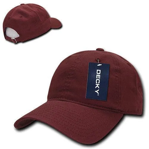 Decky Relaxed Soft Low Crown Dad Washed Cotton Polo Vintage 6 Panel Caps Hats