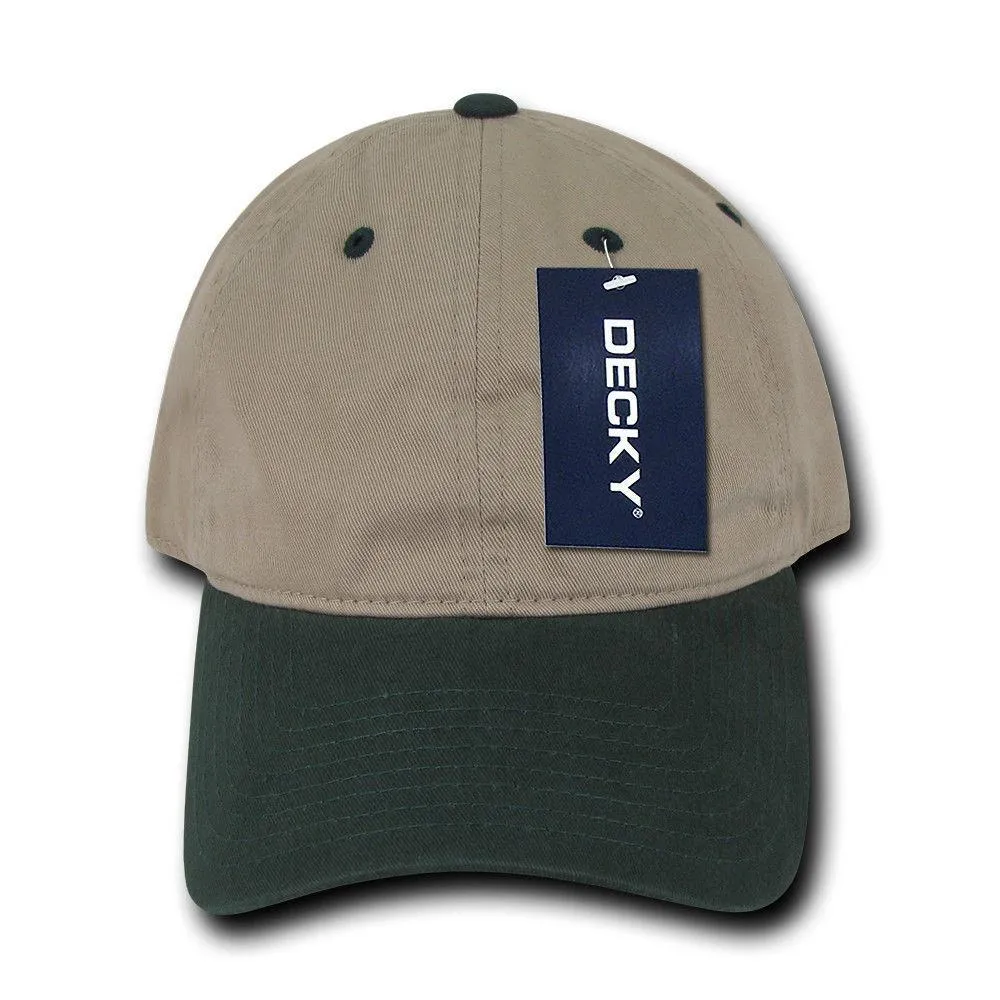 Decky Relaxed Soft Low Crown Dad Washed Cotton Polo Vintage 6 Panel Caps Hats