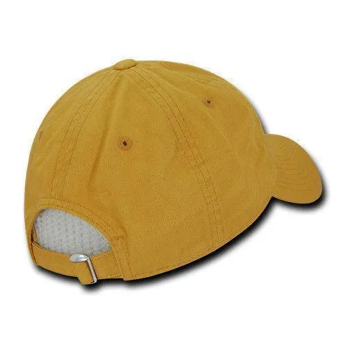 Decky Relaxed Soft Low Crown Dad Washed Cotton Polo Vintage 6 Panel Caps Hats