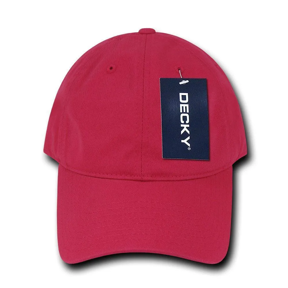Decky Relaxed Soft Low Crown Dad Washed Cotton Polo Vintage 6 Panel Caps Hats