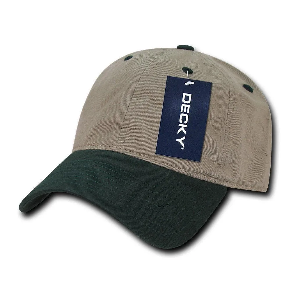 Decky Relaxed Soft Low Crown Dad Washed Cotton Polo Vintage 6 Panel Caps Hats