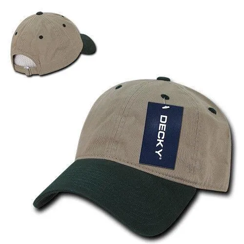 Decky Relaxed Soft Low Crown Dad Washed Cotton Polo Vintage 6 Panel Caps Hats