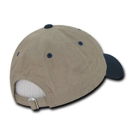 Decky Relaxed Soft Low Crown Dad Washed Cotton Polo Vintage 6 Panel Caps Hats