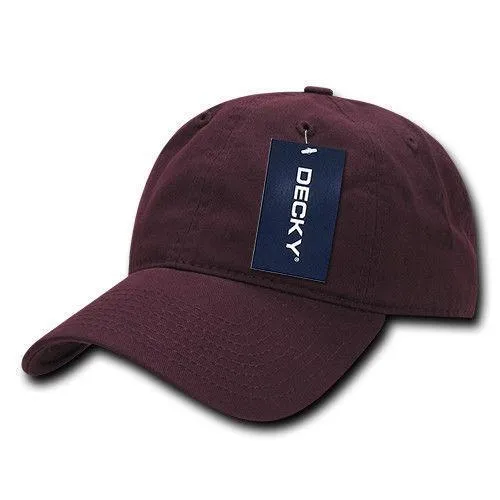 Decky Relaxed Soft Low Crown Dad Washed Cotton Polo Vintage 6 Panel Caps Hats