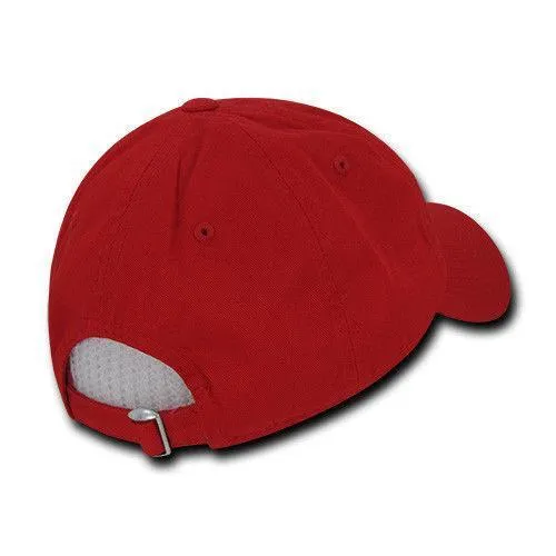 Decky Relaxed Soft Low Crown Dad Washed Cotton Polo Vintage 6 Panel Caps Hats